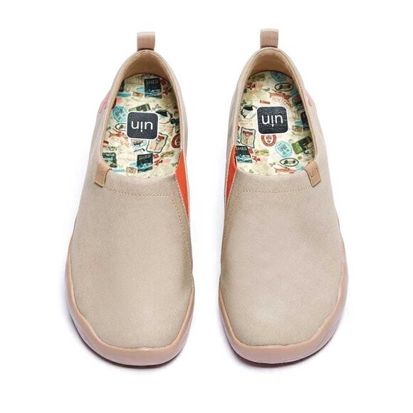 UIN Men's Walking Shoes Slip On Loafers (Toledo Oxford Tan) - Picture 1 of 7